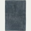 Tapis de bain en coton 50x80cm - bleu autan-LOUCETA