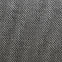 Fauteuil en tissu tramé piétement noir - gris ardoise-COLINE