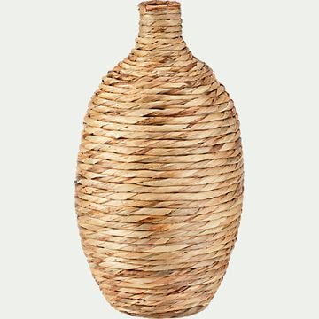 Vase tressé en jacinthe d'eau - naturel D30xH55cm-HUELVA