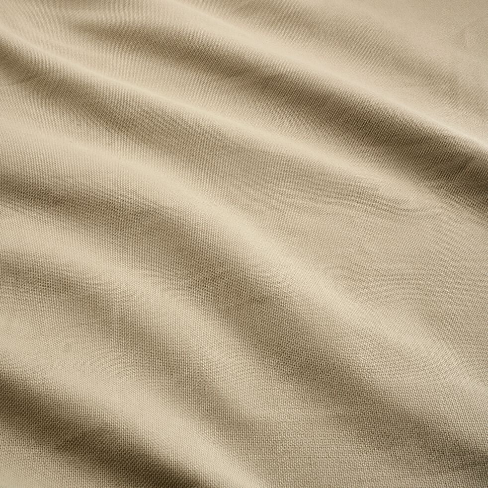 Nappe brodée en coton 150x250cm - beige corde-AGDE
