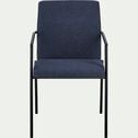 Chaise en tissu avec accoudoirs - bleu figuerolles-JASPER