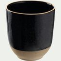 Mug en grès recyclé D9,2 - noir-AGATE