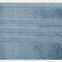 Drap de bain bouclette en coton - bleu autan 100x150cm-NOUN