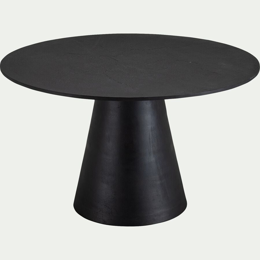 Table de repas ronde en aluminium coulé - noir (6 places)-JILICA