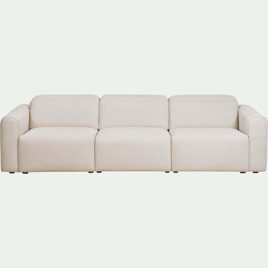 Canapé 5 places relax gauche en tissu - beige roucas-SACHA