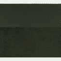 Drap de douche en coton peigné - vert cèdre 70x140cm-AZUR