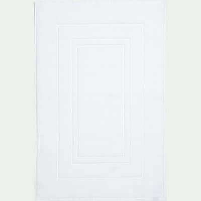 Tapis de bain en coton - blanc 60x110cm-Azur
