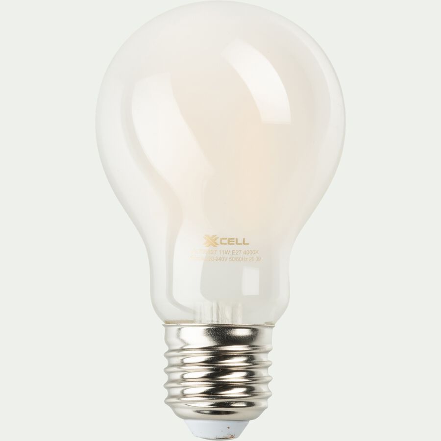 Ampoule LED standard lumière neutre - E27 11W D6cm blanc-STANDARD