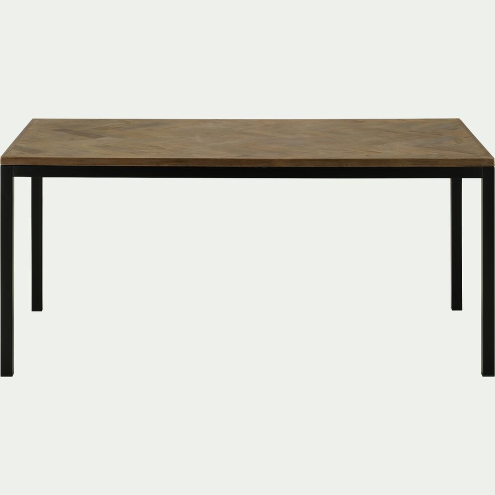 Table de repas en bois recyclé et métal L160cm - 6 places-BARGA