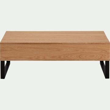 Table basse en bois avec plateau relevable - naturel-NOVY
