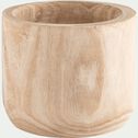 Cache-pot en bois de paulownia - naturel D19xH16cm-LASSAD