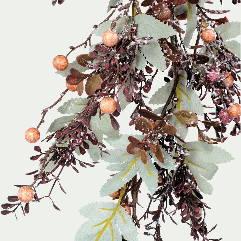 Branche décorative 17'' - Baies dorées et fruits