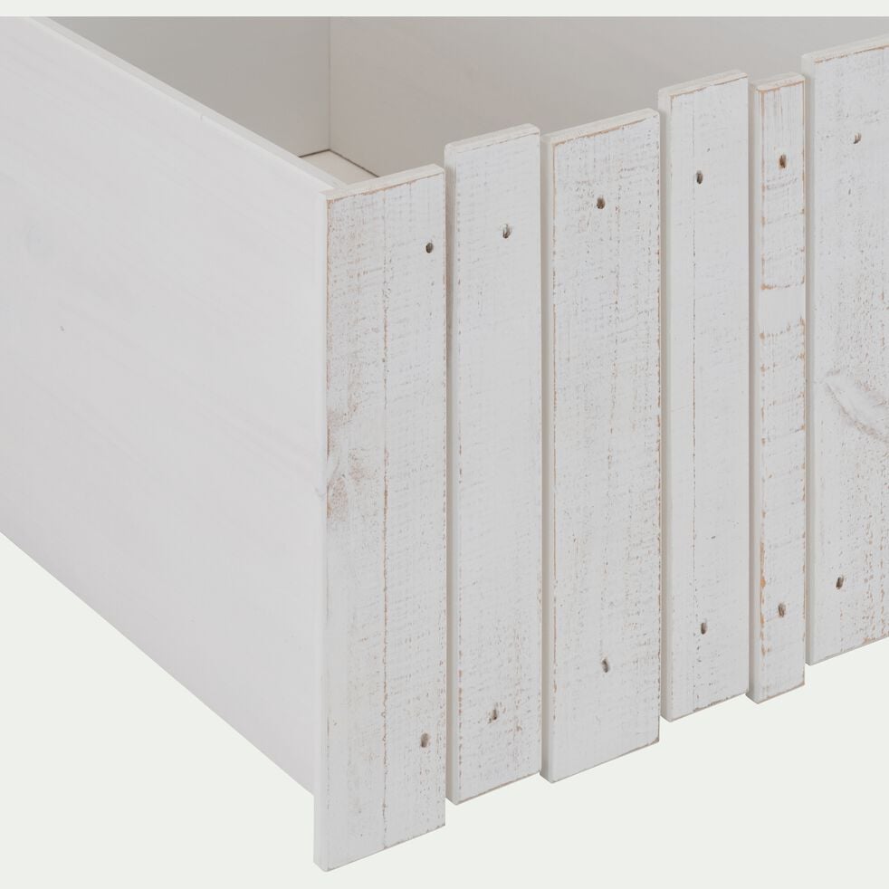 Lot de 2 tiroirs de lit en bois 90x200cm - blanc-AMAEL