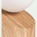 Lampe à poser en fer effet bois clair - naturel H16xL10cm-LEN
