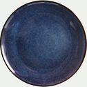 Assiette plate en grès - bleu céou D27cm-SELADON