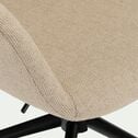 Chaise de bureau à roulettes en tissu - beige alpilles-JORA