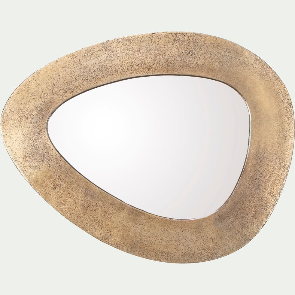 Miroir organique en aluminium - doré 53x67cm-VOZE