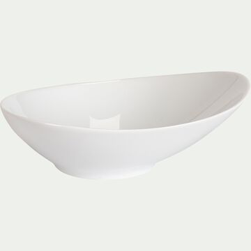 Assiette calotte en porcelaine D19cm - blanc-CAILLA