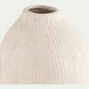 Vase organique en faïence - blanc D16,5xH28cm-ALMA