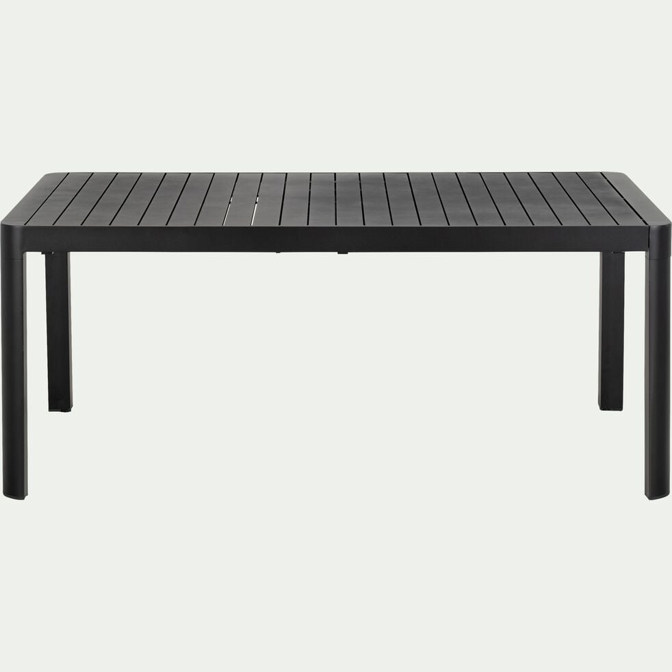Table de jardin extensible en aluminium - noir (8 à 10 places)-GUILIA