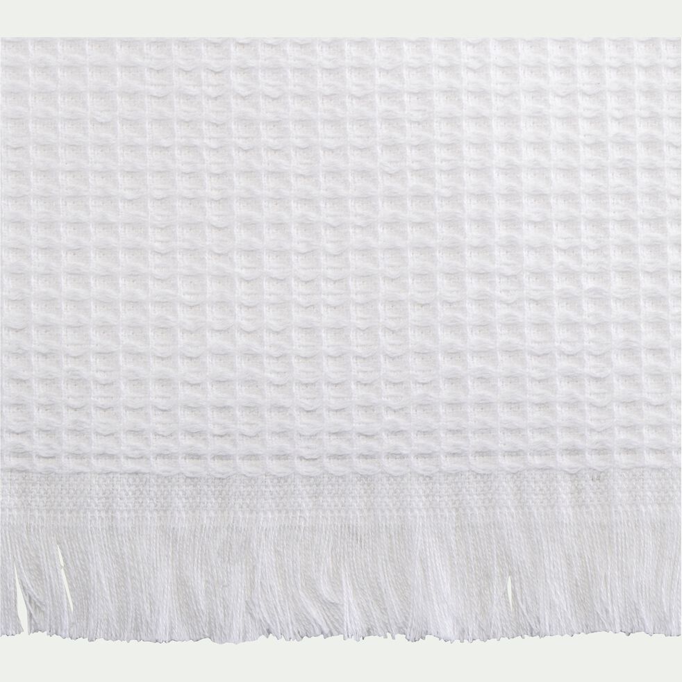 Lot de deux serviettes invité en coton nid d'abeille - blanc optique 30x50cm-Ricin