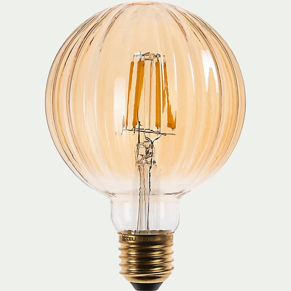Ampoule LED déco Bouteille verre ambré, culot E27, lumière blanc chaud