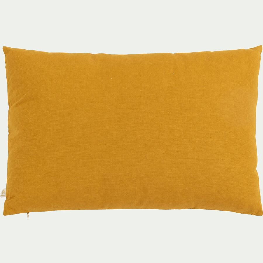 Coussin en coton - jaune argan 40x60cm-CALANQUES