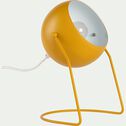 Lampe à poser ronde en métal jaune h26cm-BAOU