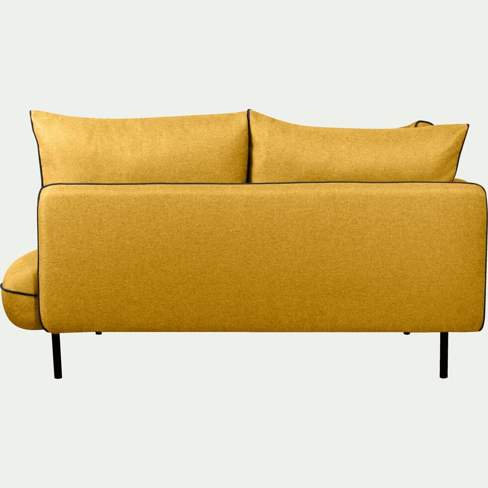 Canapé d'angle fixe droit - jaune nèfle-SAOU