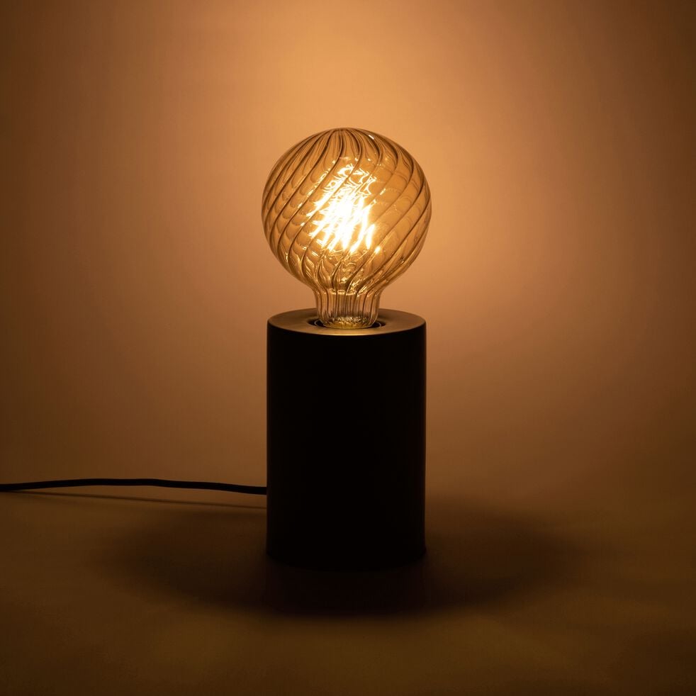 Ampoule décorative LED ambre D9,5cm culot E27-STRIPPED