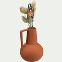 Vase avec une anse en céramique - terracota H12cm-HIINAAN