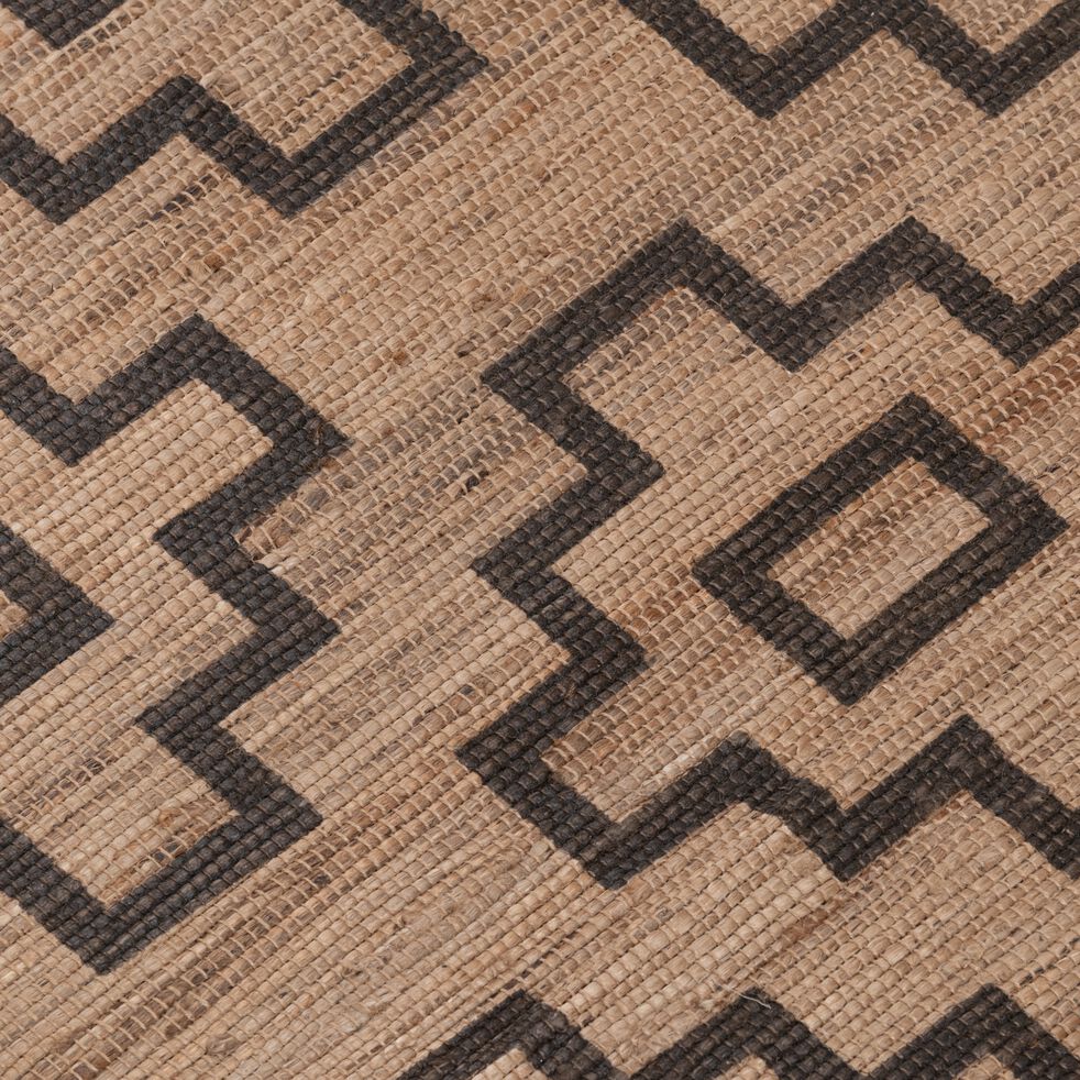Tapis en jute à motifs géométriques - naturel 120x170cm-TONGA