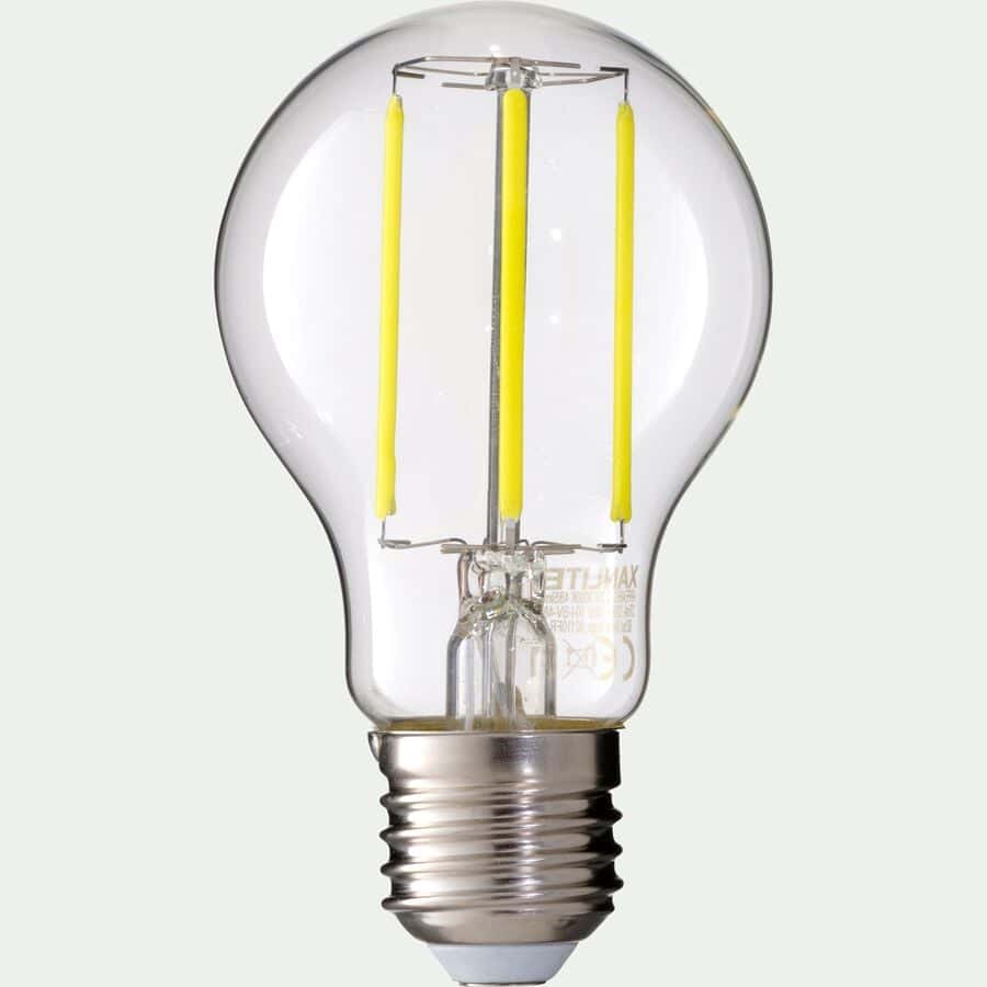 ampoule led filament dimmable reflecteur culot e27 verre clair-petit  ballon-eclairage plafond-300 lumens-2200k