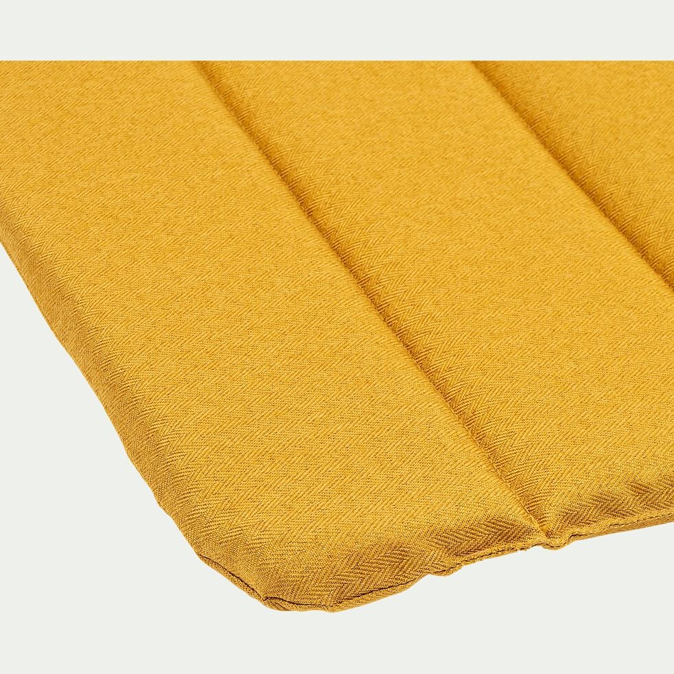 Galette de chaise indoor & outdoor en tissu déperlant - jaune argan-KIKO