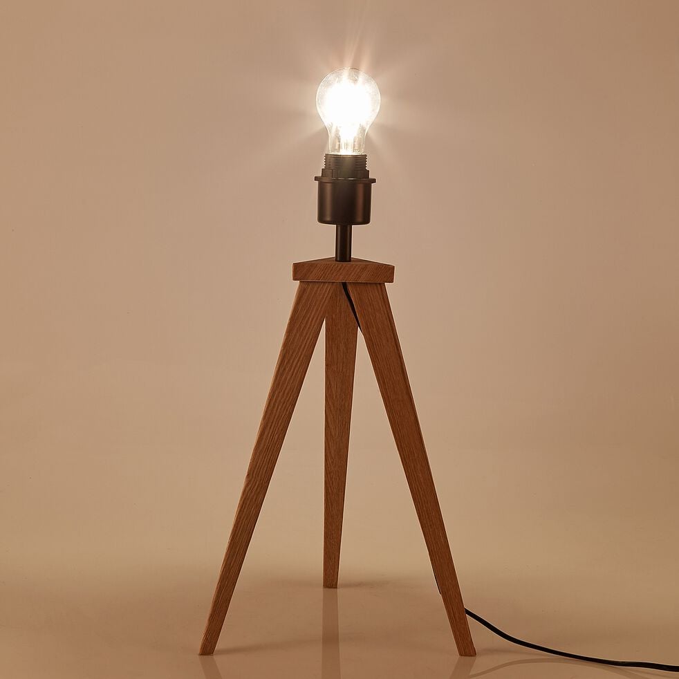 Pied de lampe en bois - chêne H45,5xD20cm-TRIX