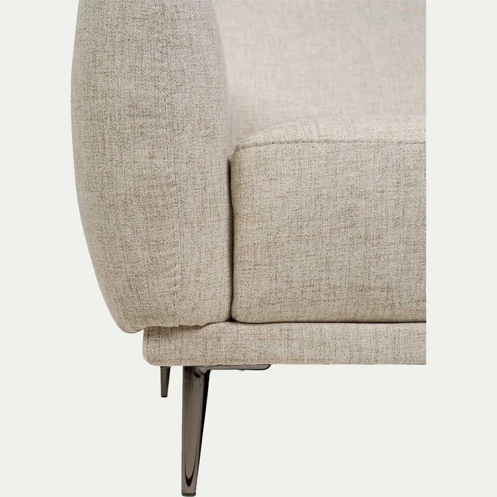 Canapé 3 places fixe en tissu avec fonction avance-recul - beige roucas-MARKO