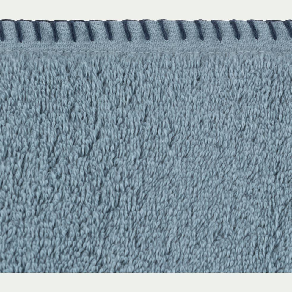 Lot de 2 serviettes invité en coton - bleu d'autan 30x50cm-Ynes