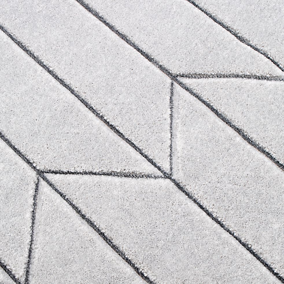 Tapis à motifs géométriques - gris 133x190cm-ORPHEE