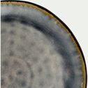Assiette plate en grès émail réactif - gris D27,5cm-SELIME