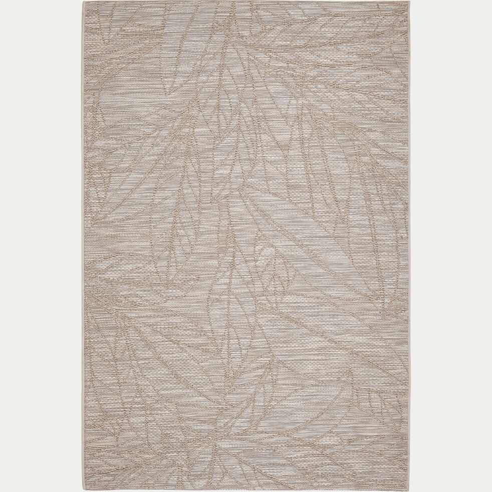 Tapis intérieur et extérieur à motifs laurier - beige 120x170cm-LAURIER