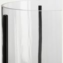 Vase en verre sur trépied - transparent et noir H100-MARMARIS