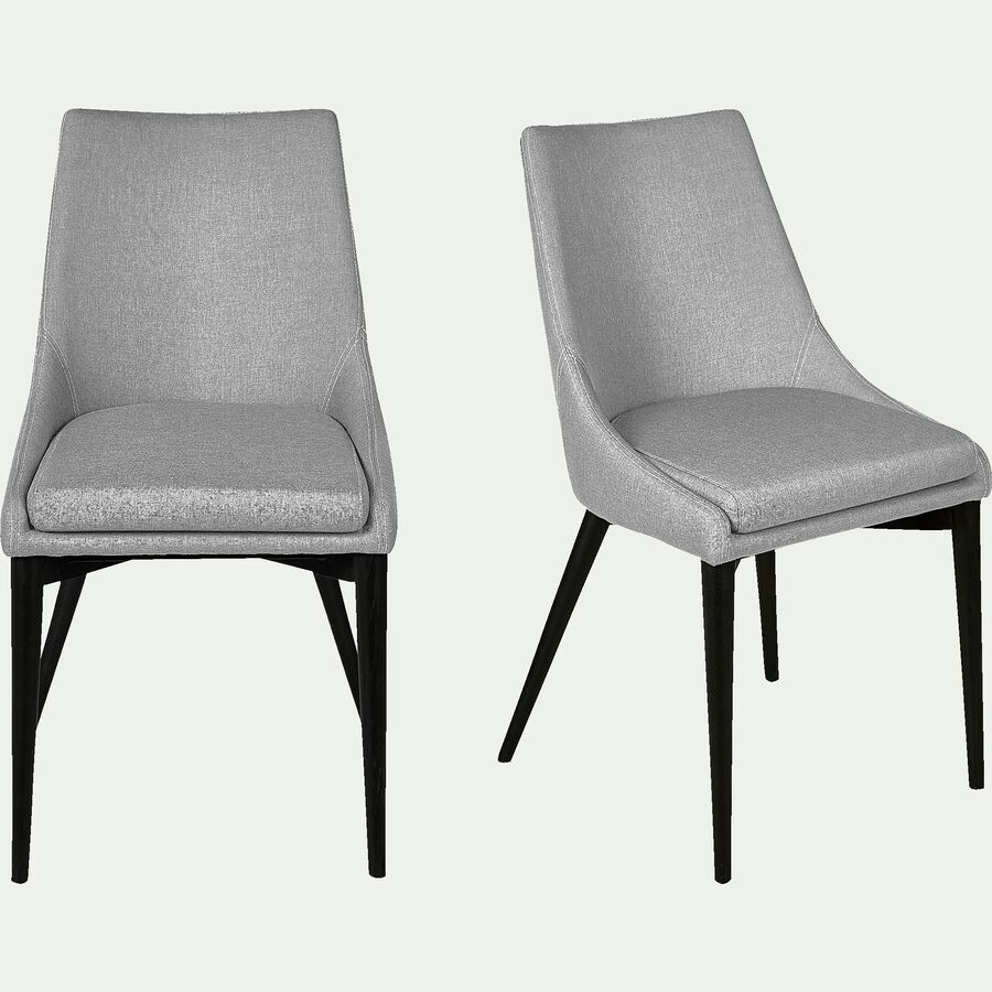 Chaise en tissu - gris-ABBY