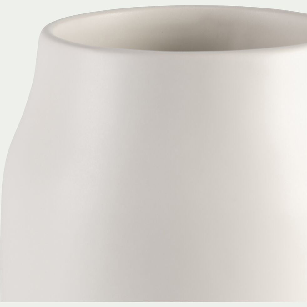 Vase simple en céramique - blanc ventoux H24cm-LOZA