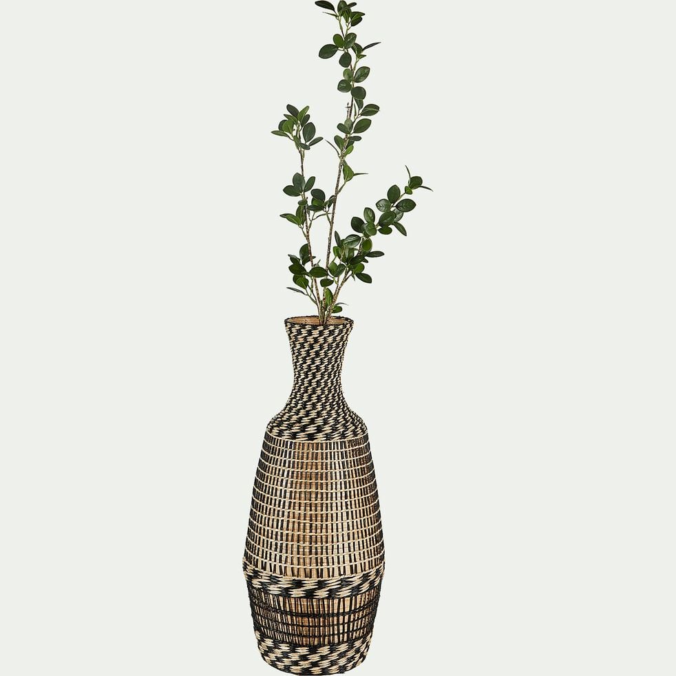 Vase bouteille en bambou - noir H55cm-MARIAMA