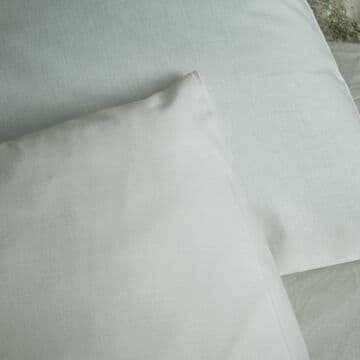 Lot de 2 taies d'oreiller en coton - blanc capelan 65x65cm-CALANQUES
