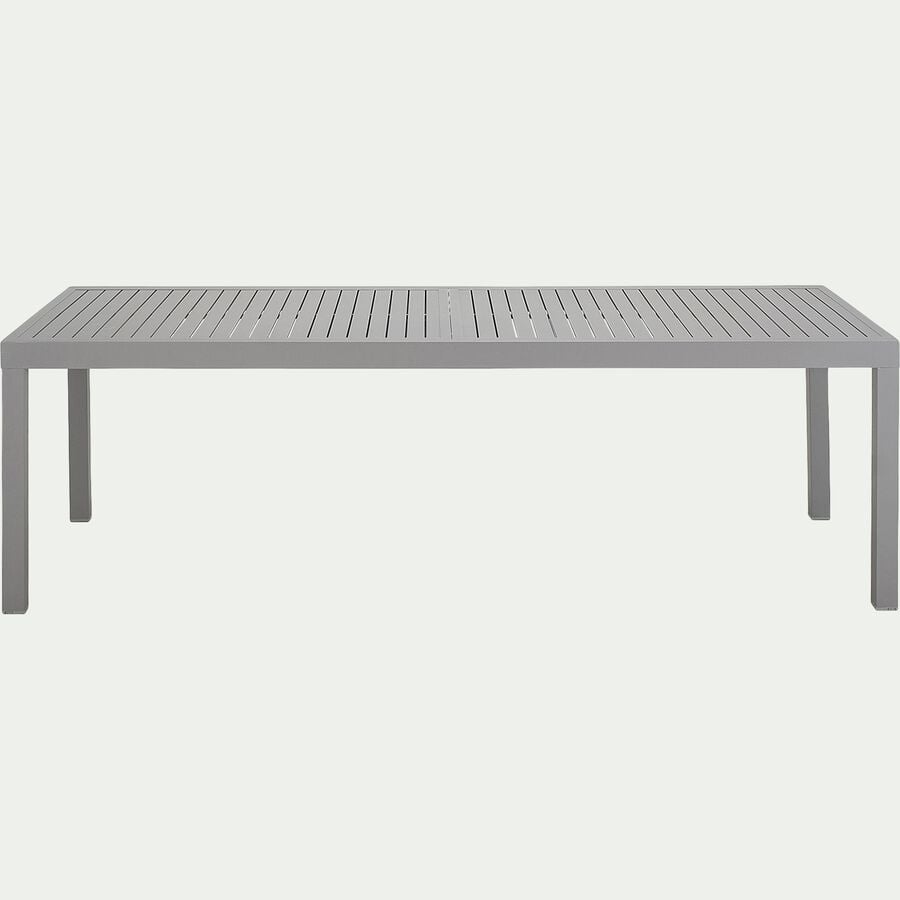 Table de jardin extensible en aluminium - gris vésuve (10 à 12 places)-Jaco