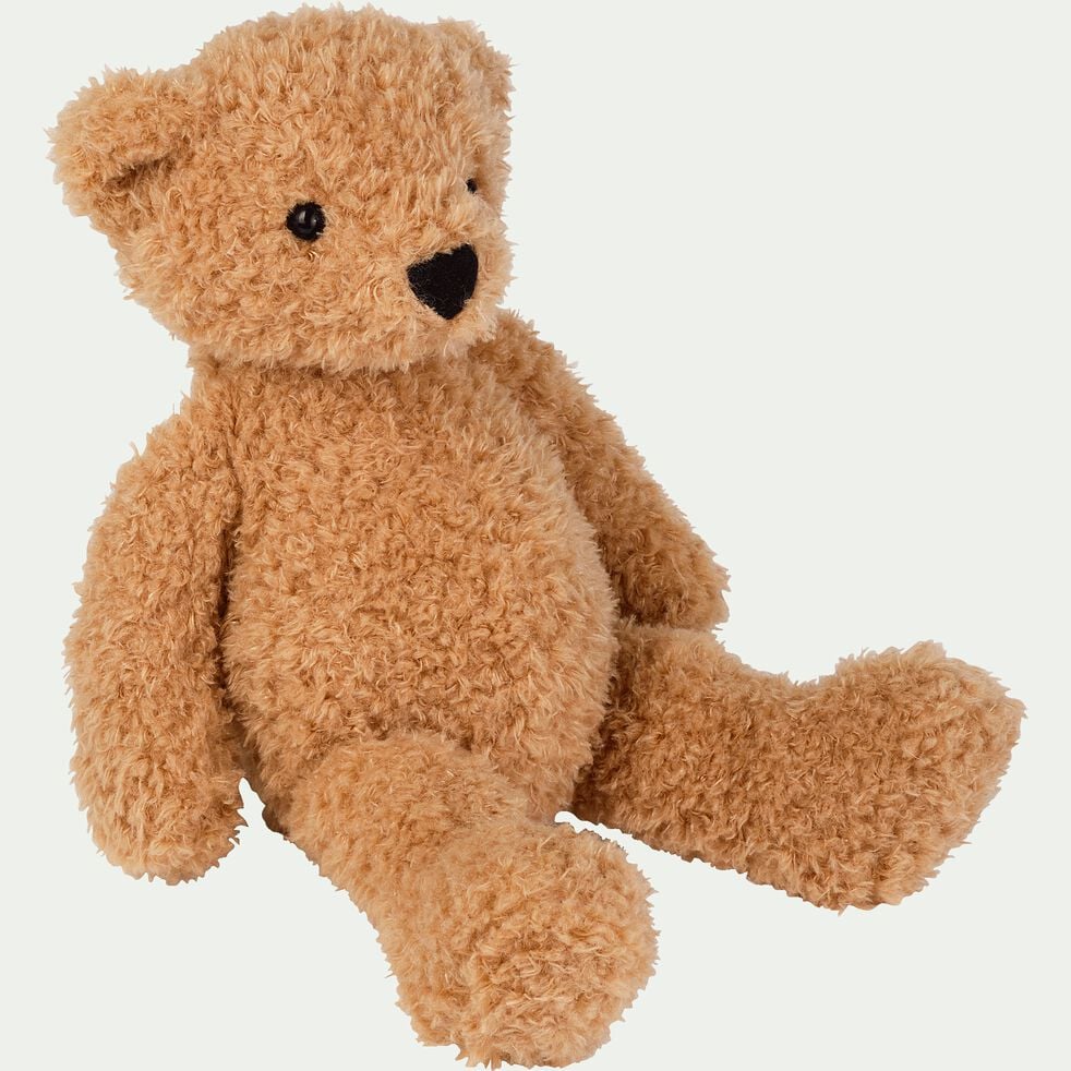 Peluche ours - marron clair h37cm-THEODORE
