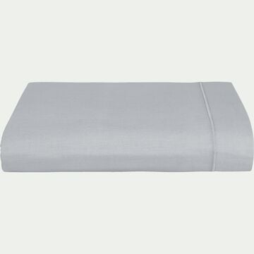 Drap plat en coton - gris borie 180x300cm-CALANQUES