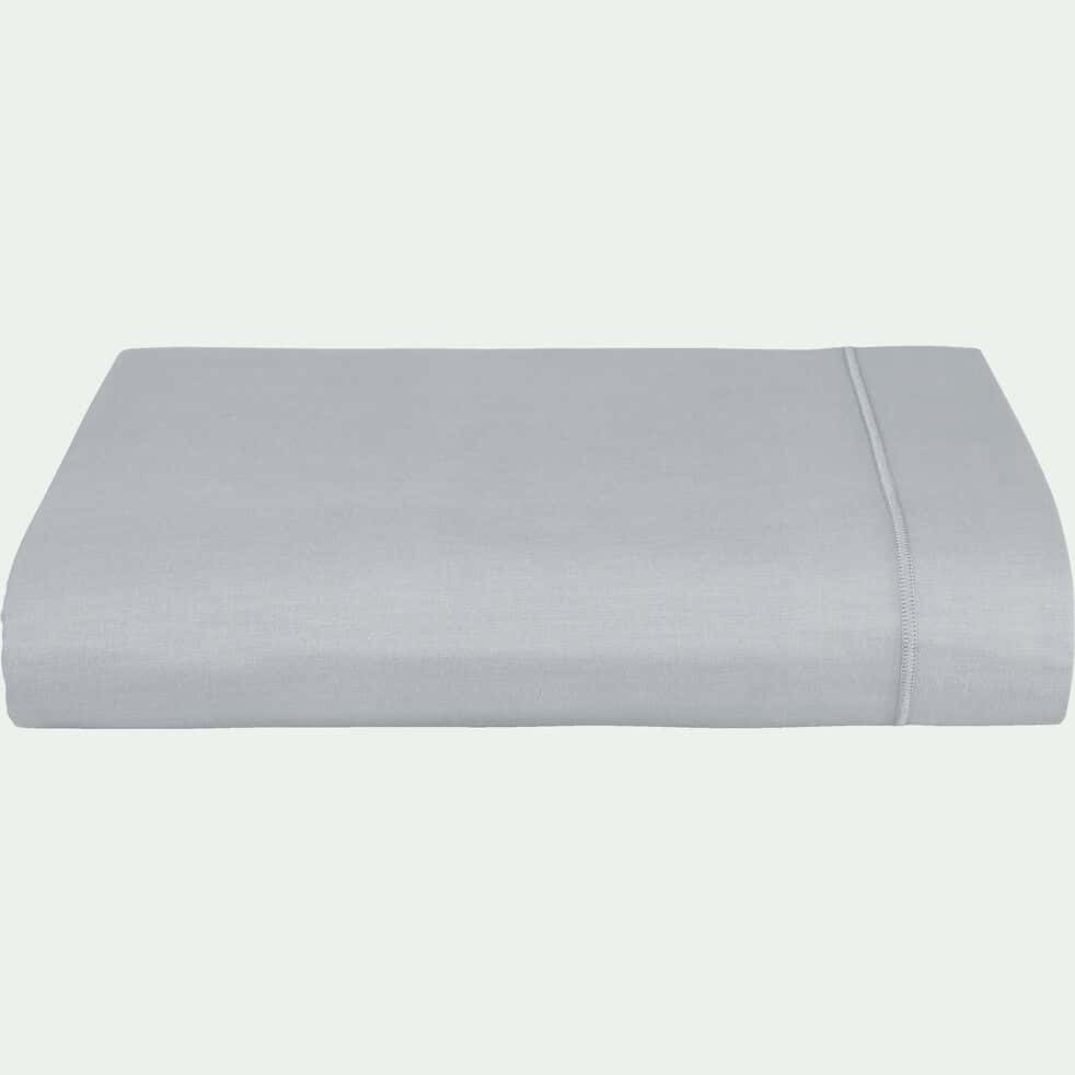 Drap plat en coton - gris borie 180x300cm-CALANQUES
