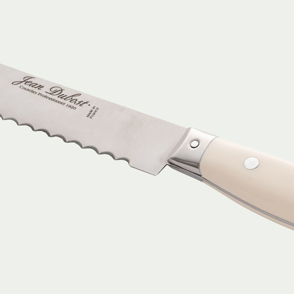 Couteau à pain en inox - blanc-SPARTE